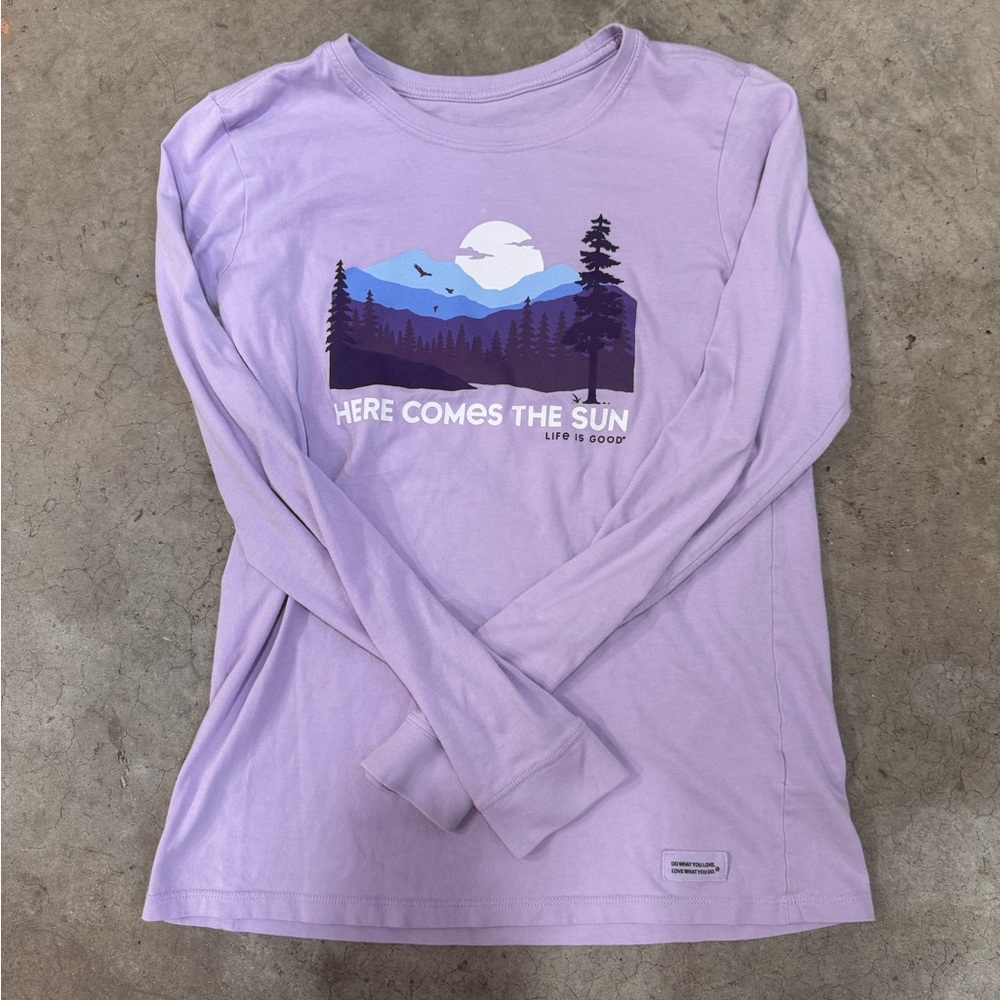 Life is Good Purple Graphic Tee